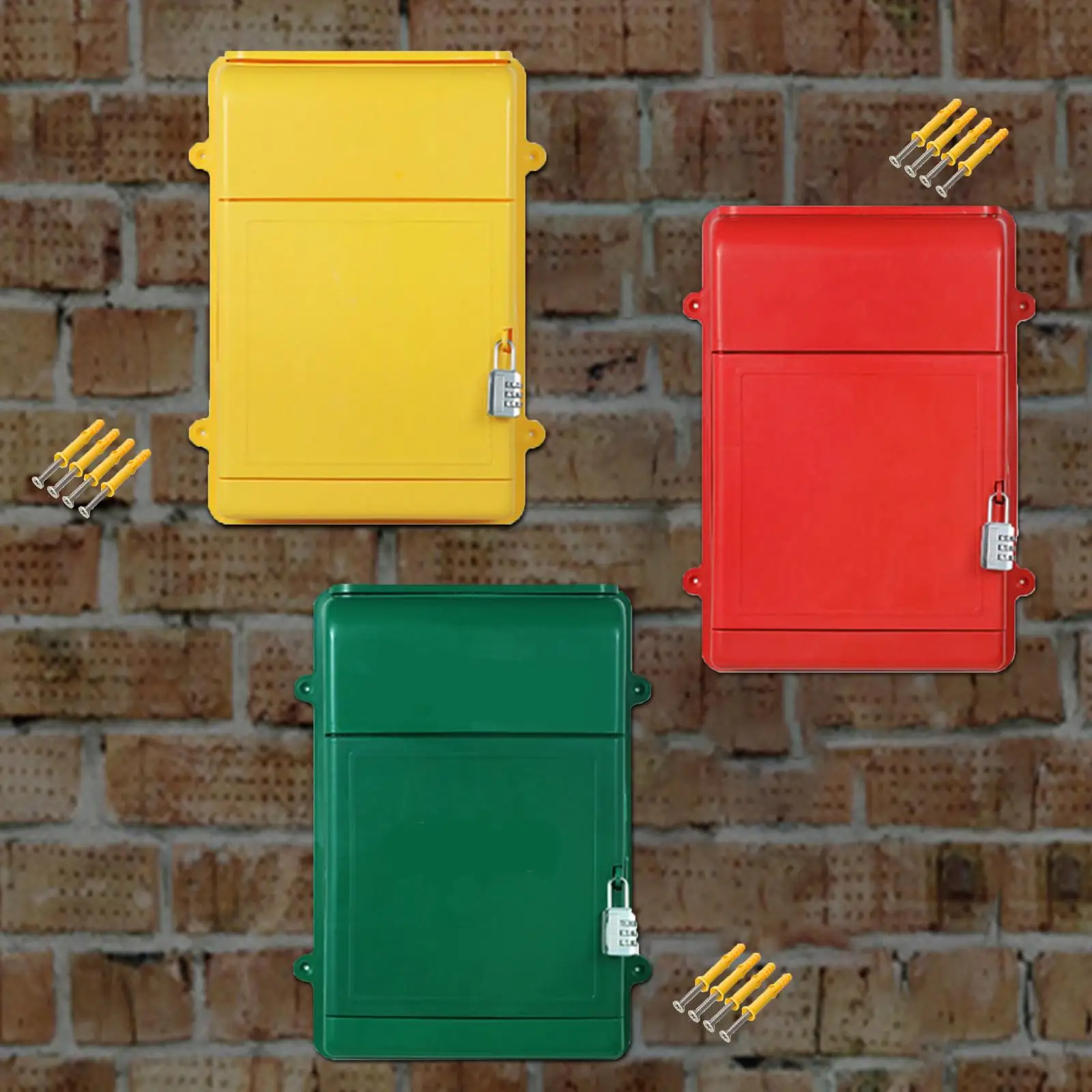 Wall Mounted Mailbox with Combination Lock Letter Box Multipurpose 34.5x26x10cm Ballot Box For Home Office wall mounted mailbox locking mailbox