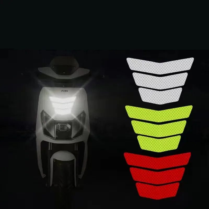 

3Pcs Motorcycle Stickers Reflective Warning Trapezoidal Arrow Tail Fender Racing Bumper Decal Adhesive Tape for Car Truck Bike