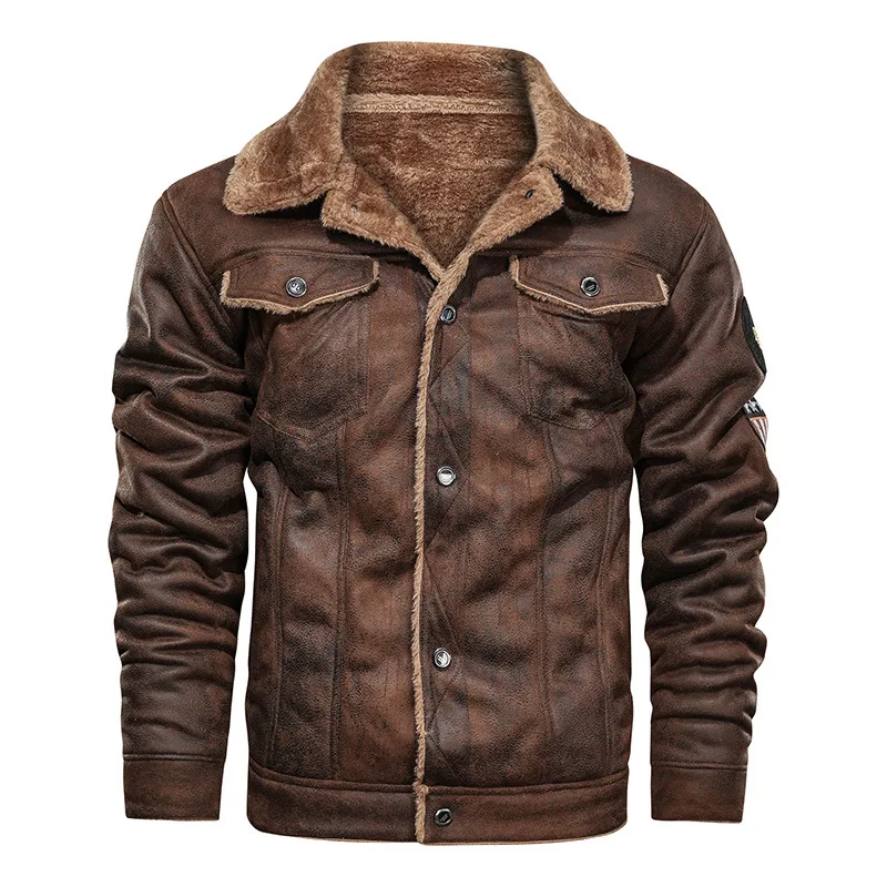 

High-end U.S. Army Flying Tigers Air Corps Classic Jacket Fur One Jacket Air Force Flight Leather Jacket Pure Hand Sewn