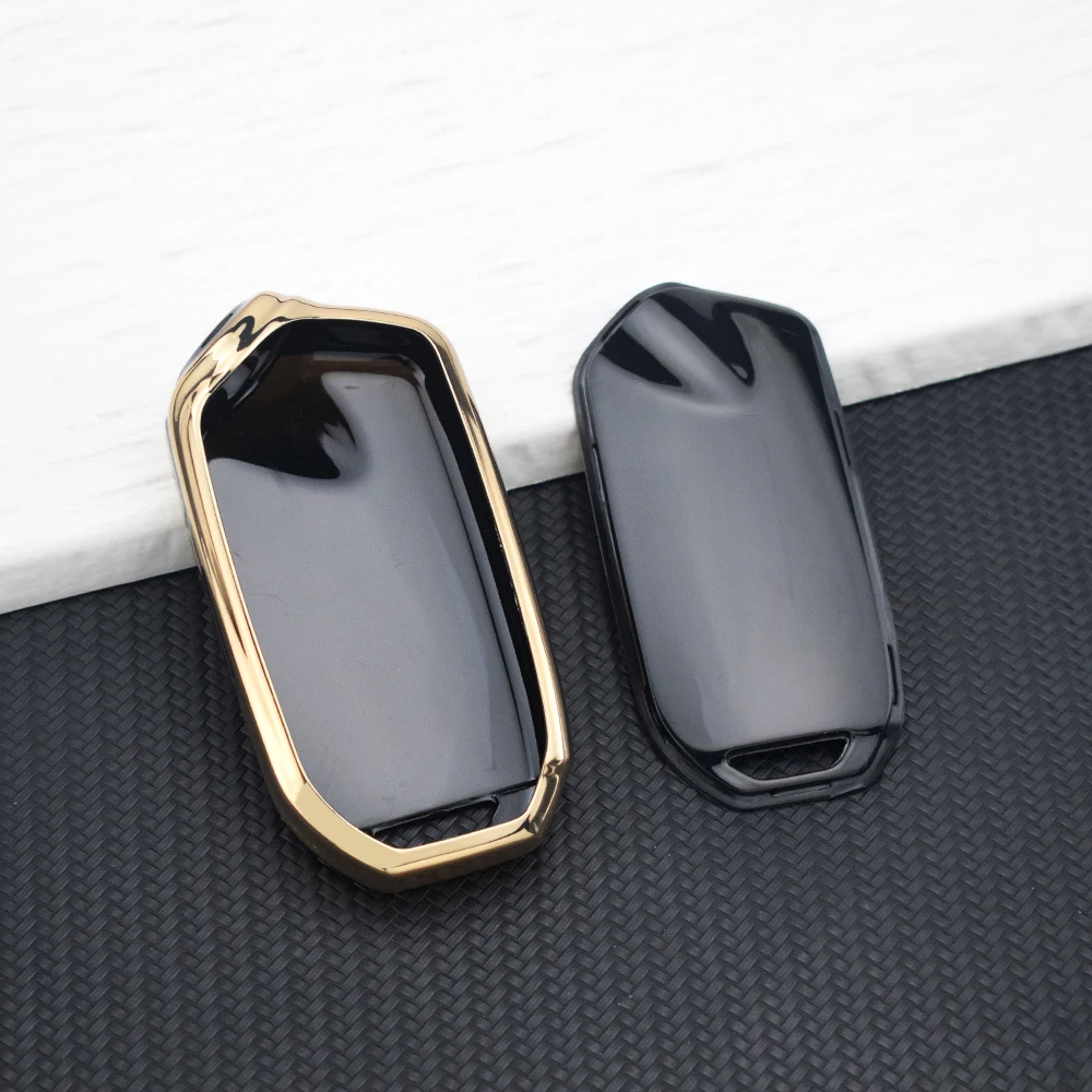 기아 스팅어 GT 엘리트 리미티드 K900/K9용 TPU 키 케이스 커버, 긁힘 방지 4/7 버튼 키리스 엔트리 자동차 키 홀더 키 체인