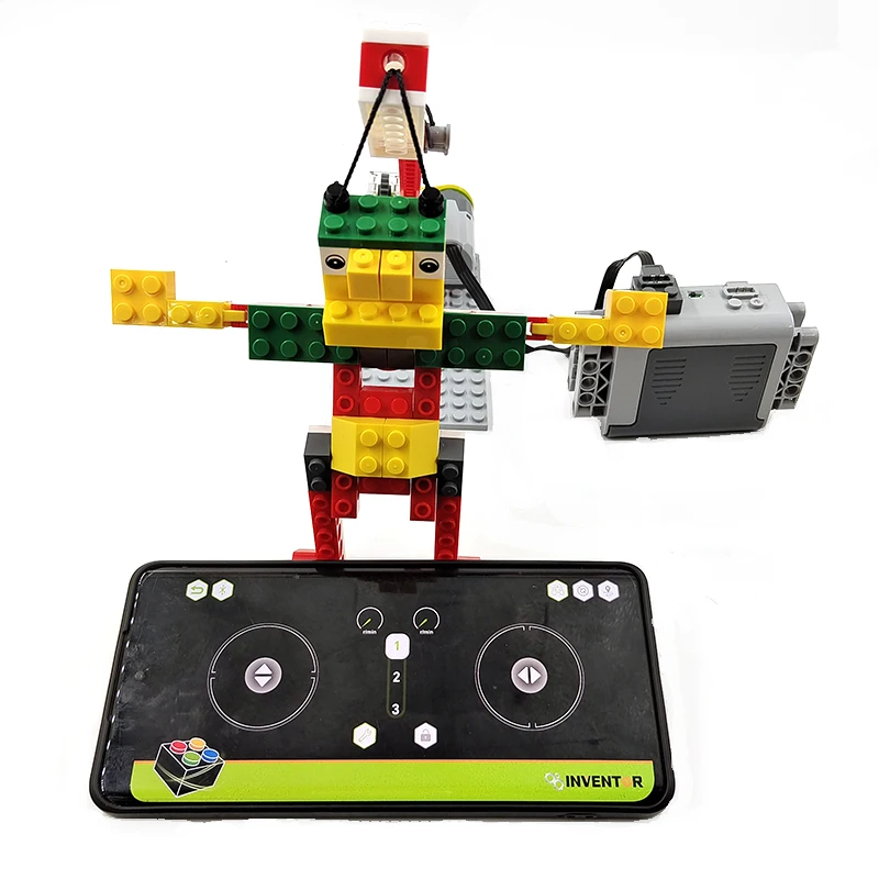 

Technical RC APP Programmable Motor Crane Lifting Robot Building Block For Student 9686 Wedo Education Kids Learning Bricks Toy