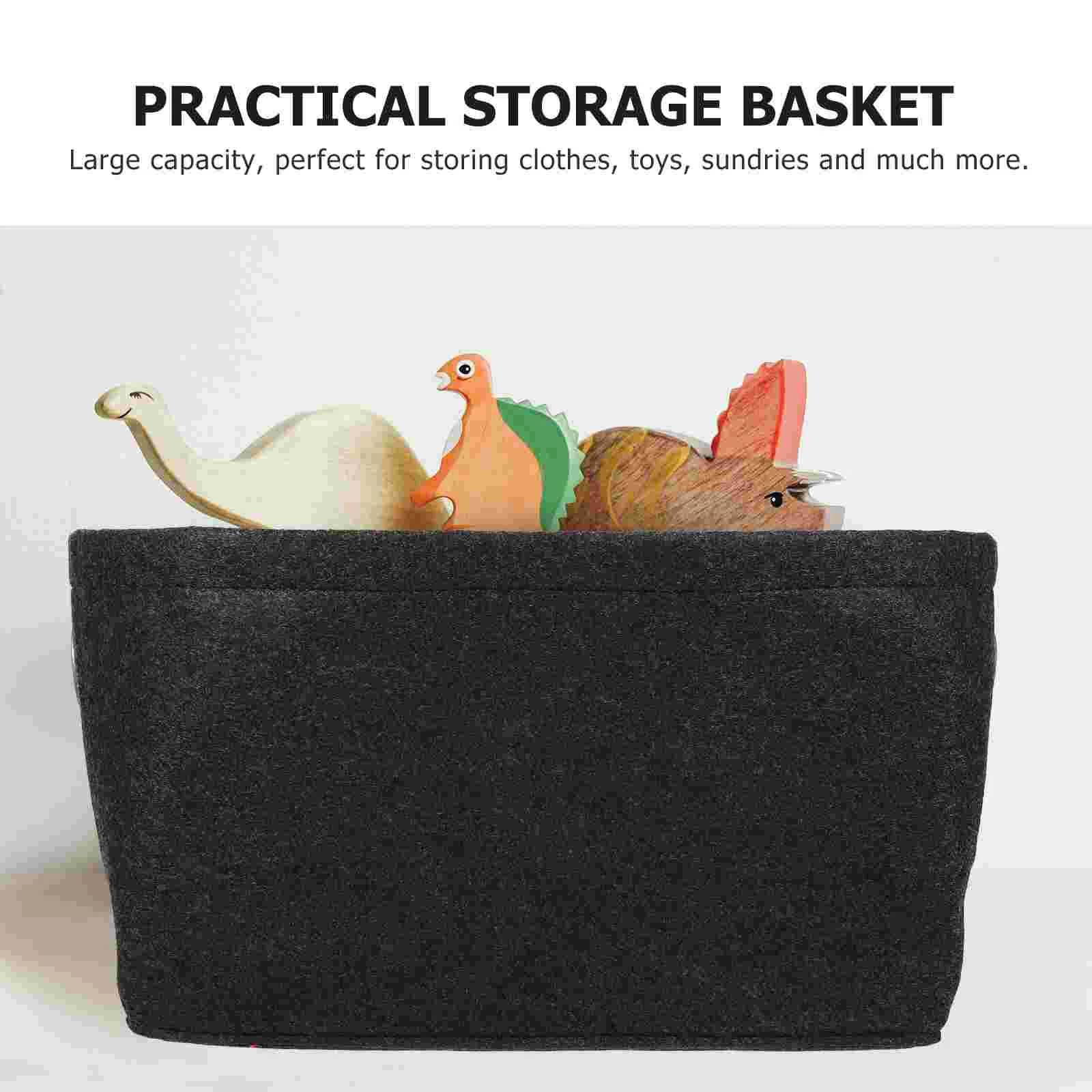 Large Capacity Felt Basket Fabric Storage Bins Toy Book Holder Multifunctional Container Home ganization Baskets 2