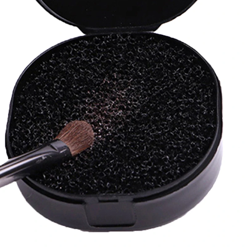 1 Pcs Makeup Brush Cleaner Sponge Remover Color Off Make Up Brushes Cleaning Mat Box Powder Brush Washing Cosmetic Clean Kits