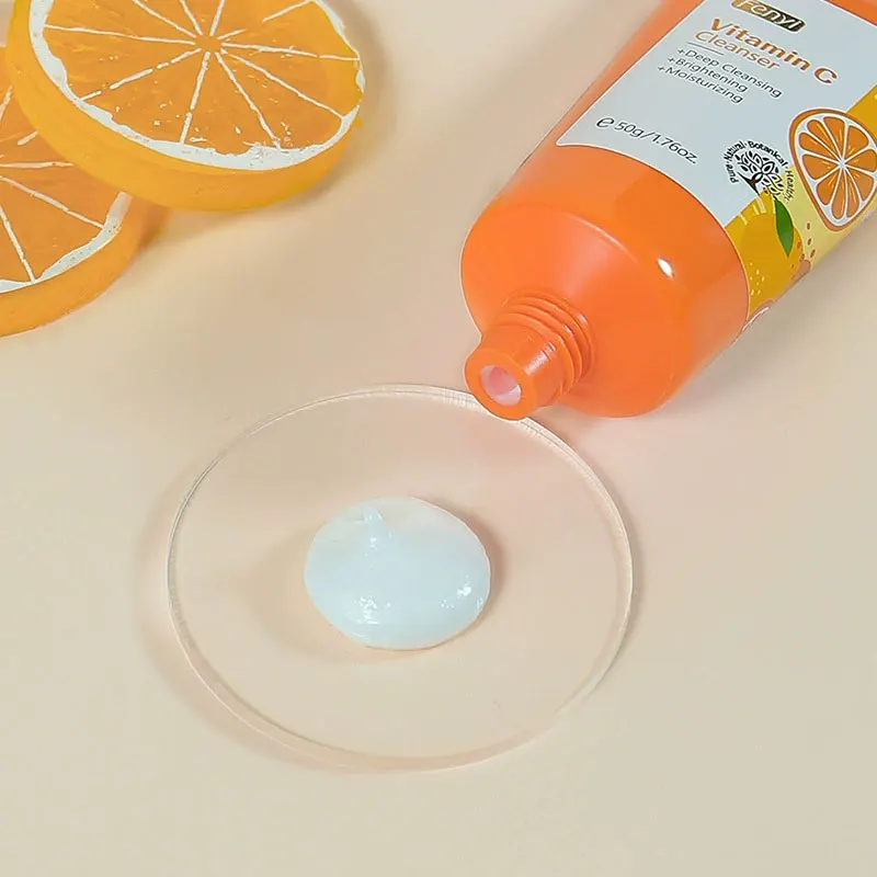 Vitamin C Facial Cleanser Skin Deep Cleansing Moisturizing Blackhead Removal Skincare Foam facial cleanser