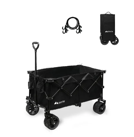 

Camp cart trolley foldable carry outdoor carbon steel pipe oxford Large capacity storage folding camping cart