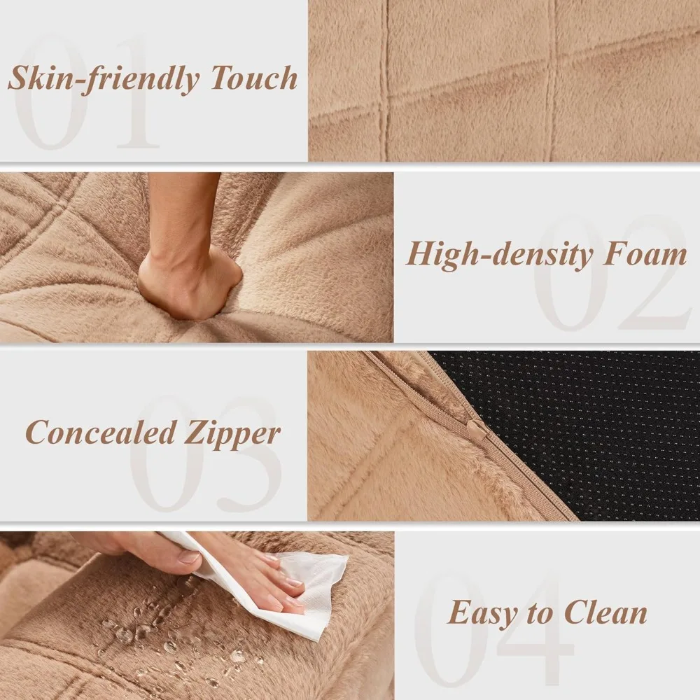 Bean Bag Chair Sofa Furry Beanbag Chair Couch for Adults Armless Bean Bag Lounge Soft Comfy for Bedroom, Living Room or