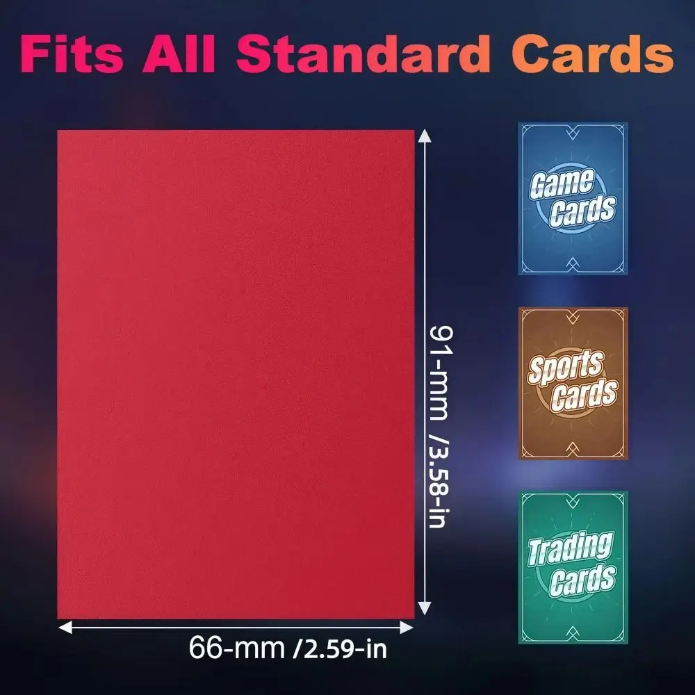 50 Pack 66x91mm Trading Card Sleeves Matte Standard Double-sided Card Cover Smooth Shuffle Tear Resistant Mengkebao Card Sleeve