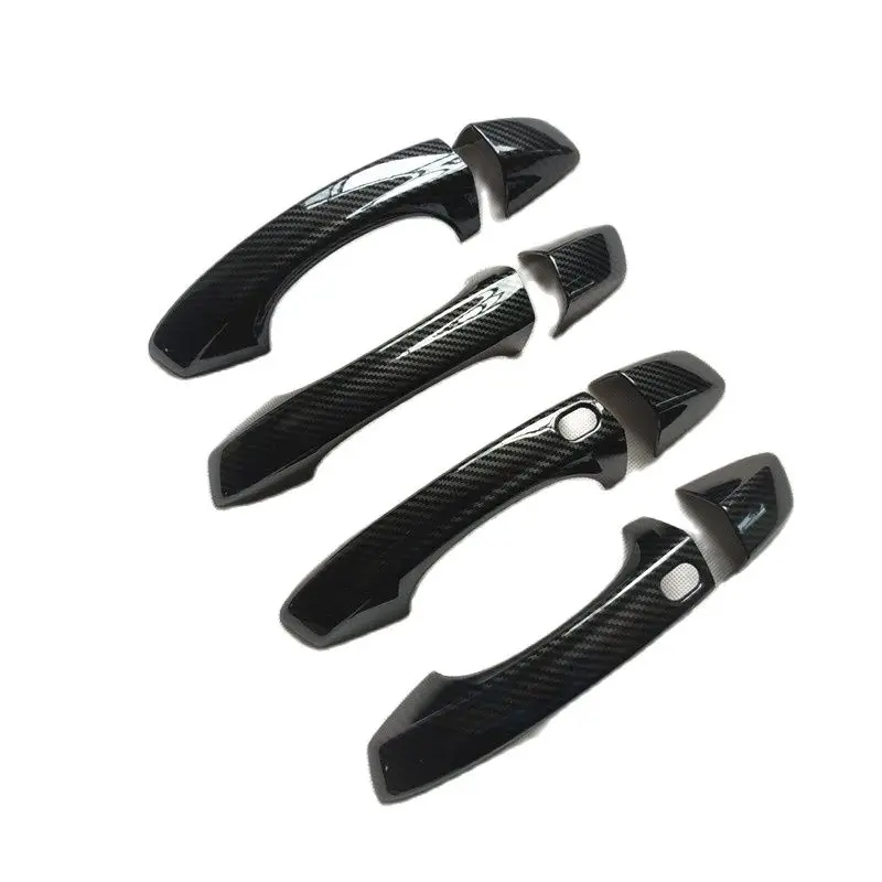 For Skoda Octavia 4 Iv 2021 Mk4 Rs Vrs Accessories Door Handle Cover Trim Handles Covers Plastic Imitation Carbon Fiber