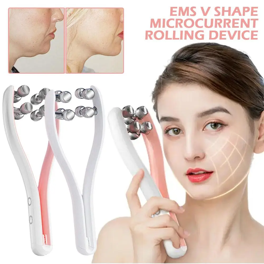 

Electric Roller Massager Face Slimming Double Tool Tool Lift Chin Care Belt V Up Massager Skin Shaped Z2k6