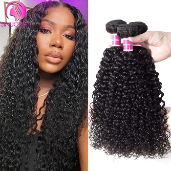 Fasci di capelli umani con onda d'acqua Fasci di capelli vergini 10A Tessuto di capelli ricci 3 pacchi Estensioni di trama di capelli umani bagnati e ondulati