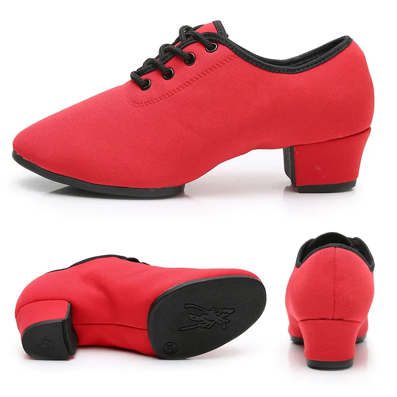 Diplip Women Latin Dance Shoes Ballroom outdoor Shoes Oxford Fabric Breathable Comfortable Jazz Shoes Tango Salsa Dancing Shoes