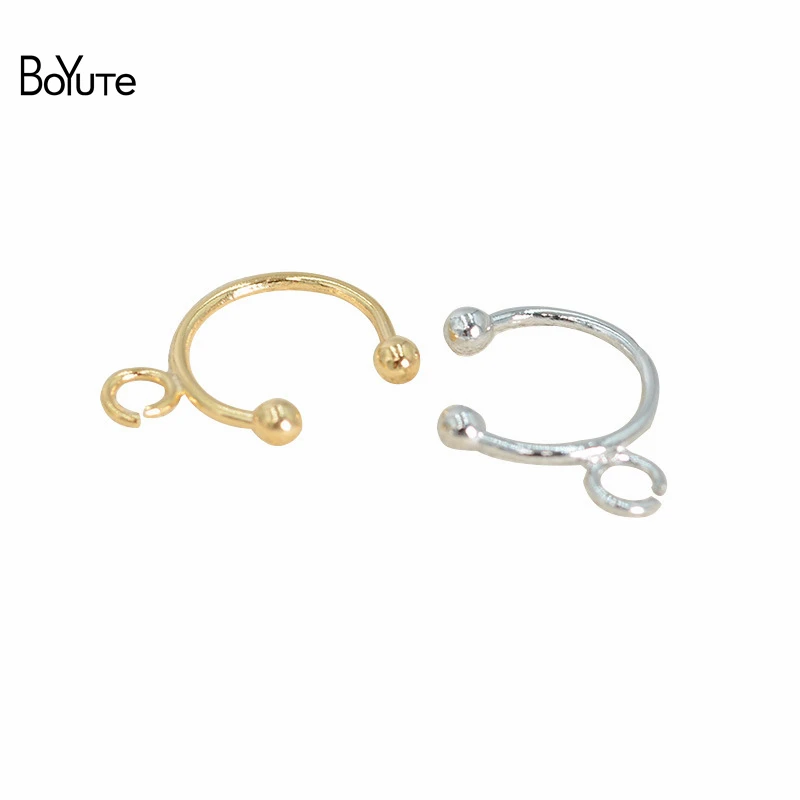 

20 шт./партия, металлические латунные регулируемые зажимы для ушей, 12 мм