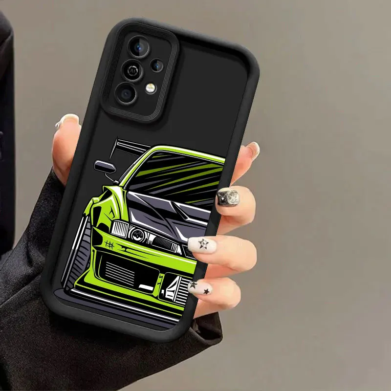Cartoon Tokyo JDM Drift Sports Car Phone Case Cover