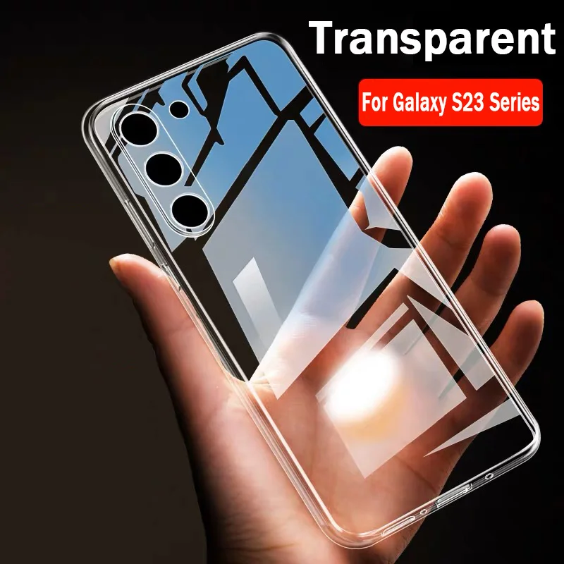 For Samsung Galaxy S23 Plus Ultra Shockproof Phone Case Transparent Tpu Soft Cover For Galaxy S23Ultra Anti-Scratch Phone Shell