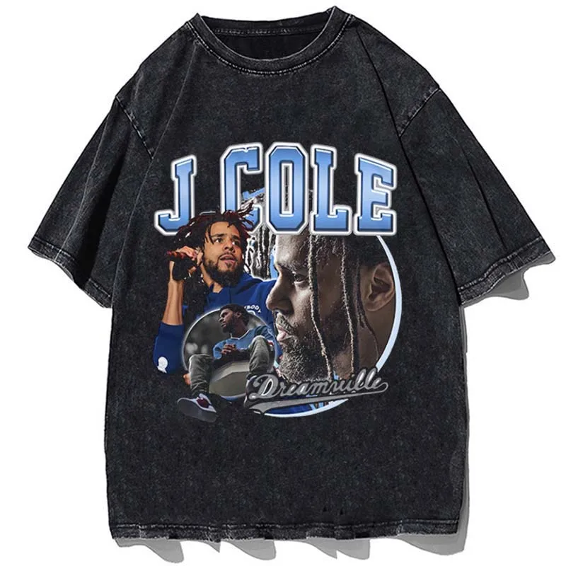 J-Cole-Graphic-T-shirt-Vintage-90s-Rapper-Hip-Hop-Oversized-Summer-T ...
