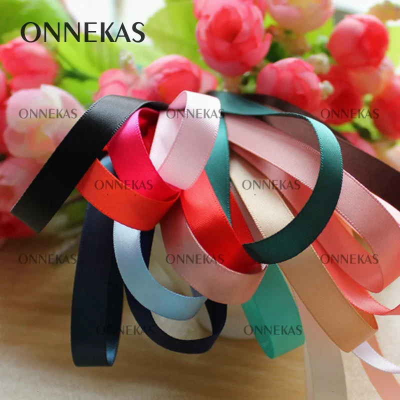 3/8" 9mm Satin Ribbon Double Face Polyester Double Sided Tape Gift Wrapping Wedding Crafts (22.5M) 642101