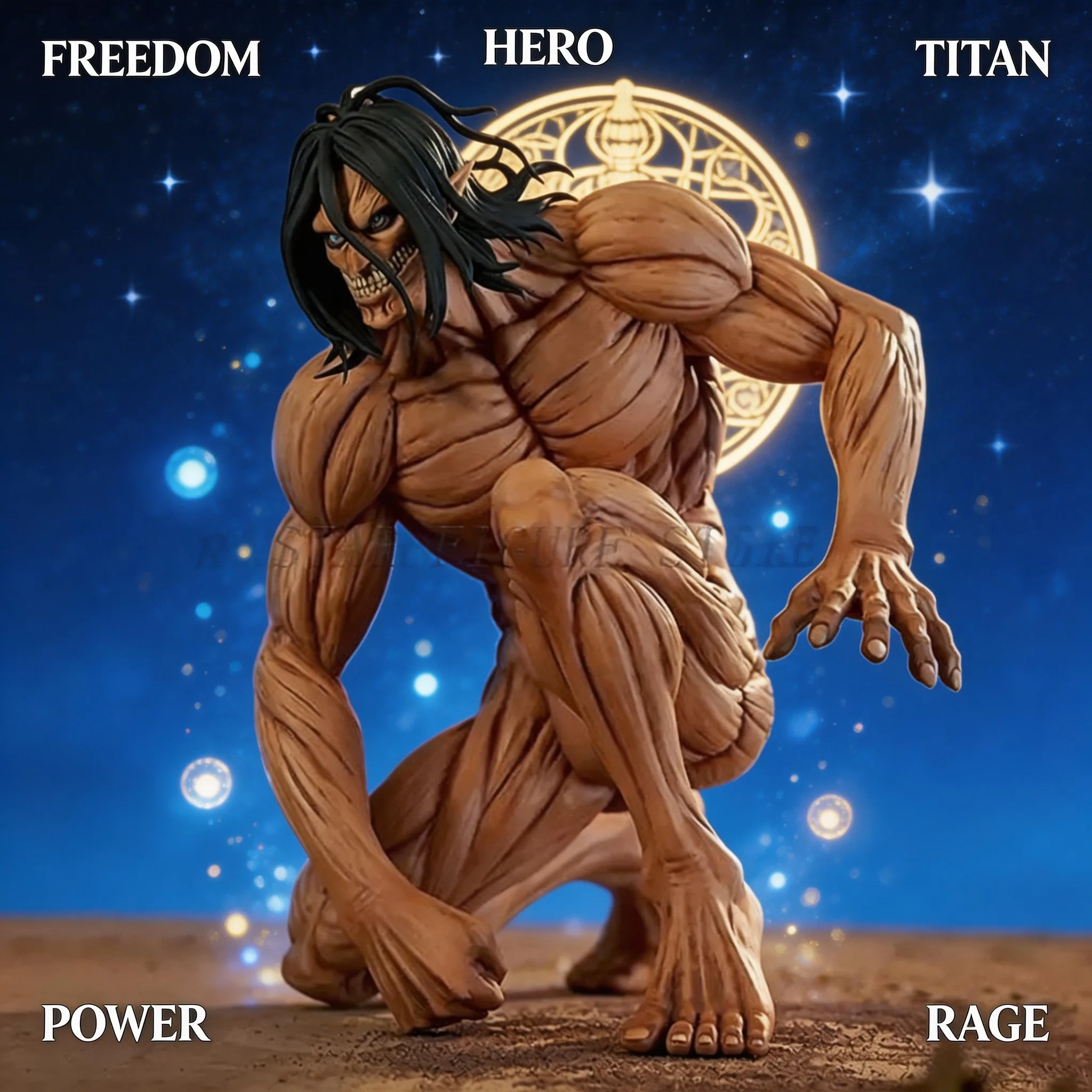 Eren & Levi Attack on Titan Action Figures - Founding Titan Collection, 15cm Decorative Figurines