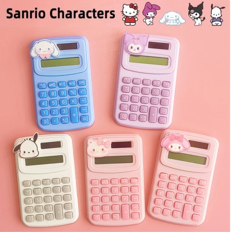 

Sanrio hello kitty cute cartoon mini kawaii calculator kuromi Melody cinnamon dog Pacha dog portable computer anime office
