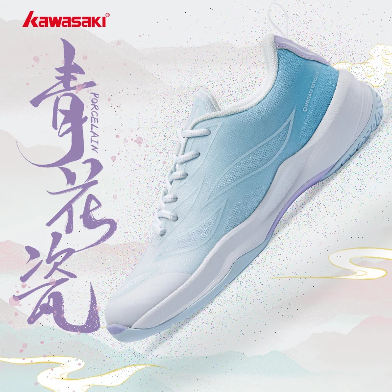 Kawasaki Women's Badminton Shoes 2023 NEW Fashionable Professional Anti-slip Badminton Racket Tennis Shoes Female Sneaker