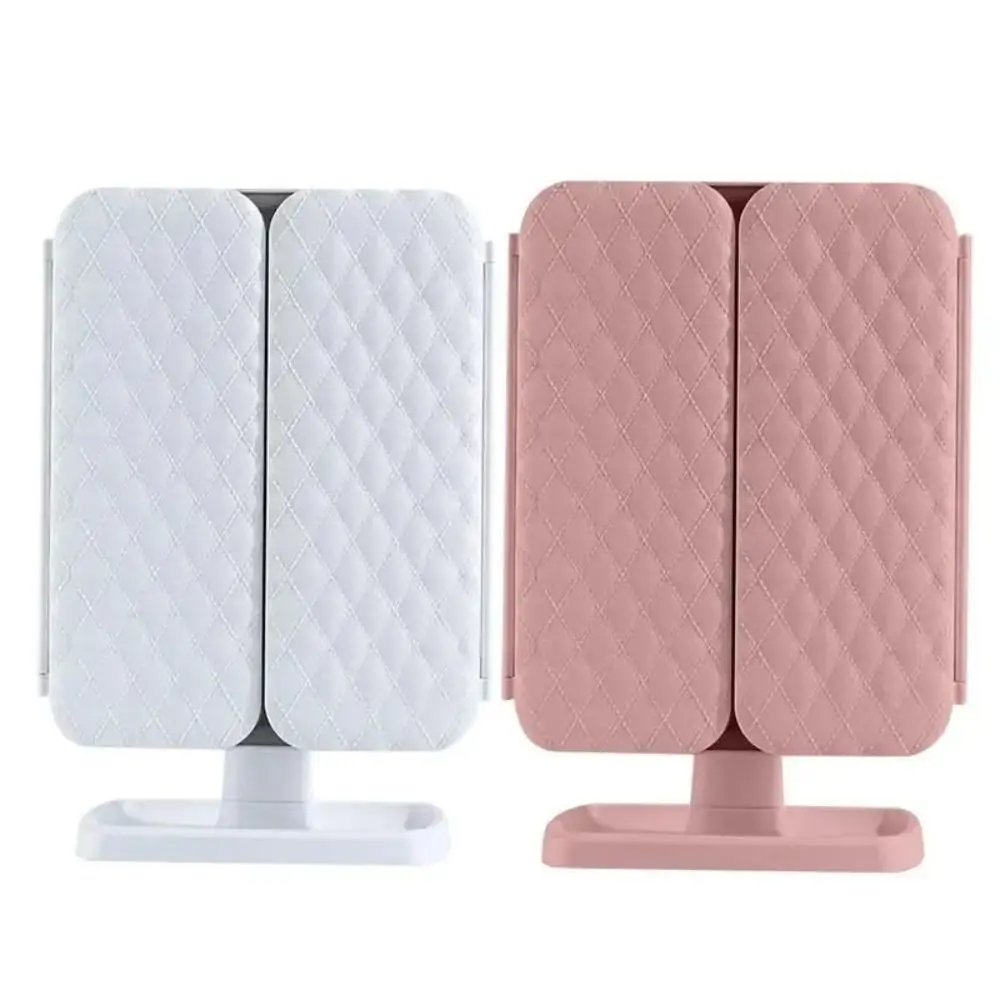 3X/2X/1X Magnifications Cosmetic Mirror Touch Sensor Switch 3 Panels Smart Mirror Folding 180° Adjustable Rotation Vanity Mirror