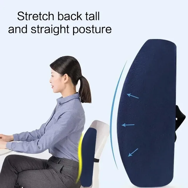 Siège de voiture en mousse à mémoire de forme, Support dorsal, oreiller lombaire, coussin de taille, housse en maille respirante pour chaise de bureau, accessoires d'intérieur 3