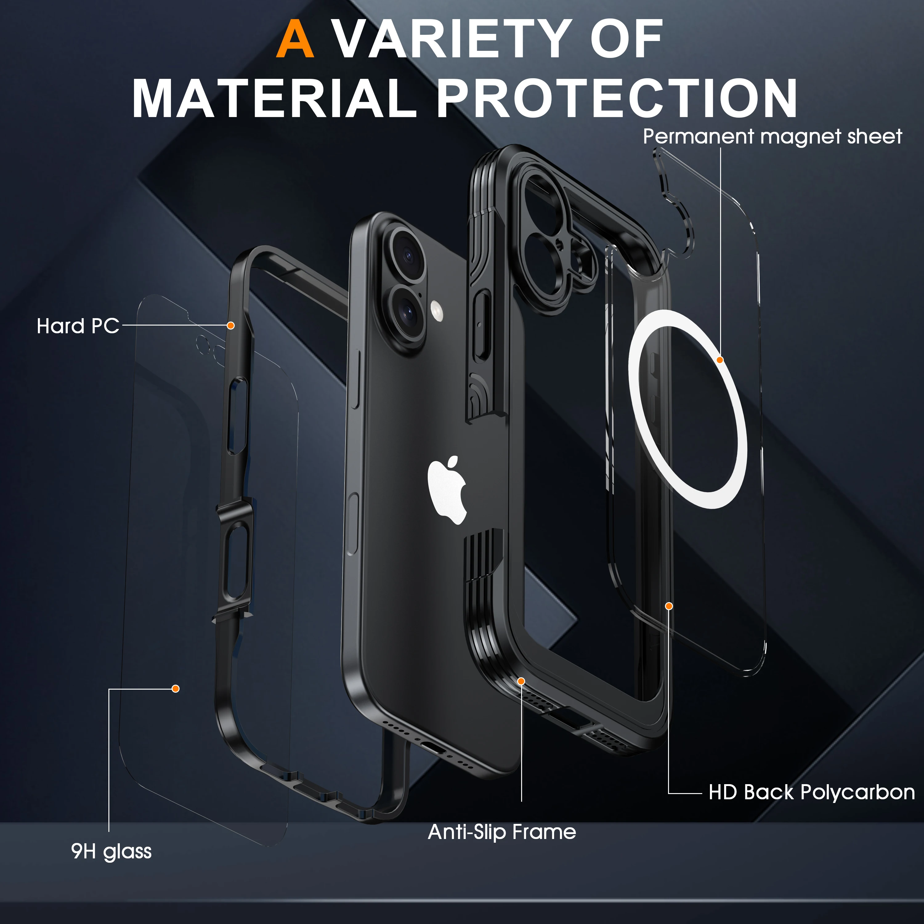 Crystal Clear 360° Full Protection Phone Case with Tempered Glass Front