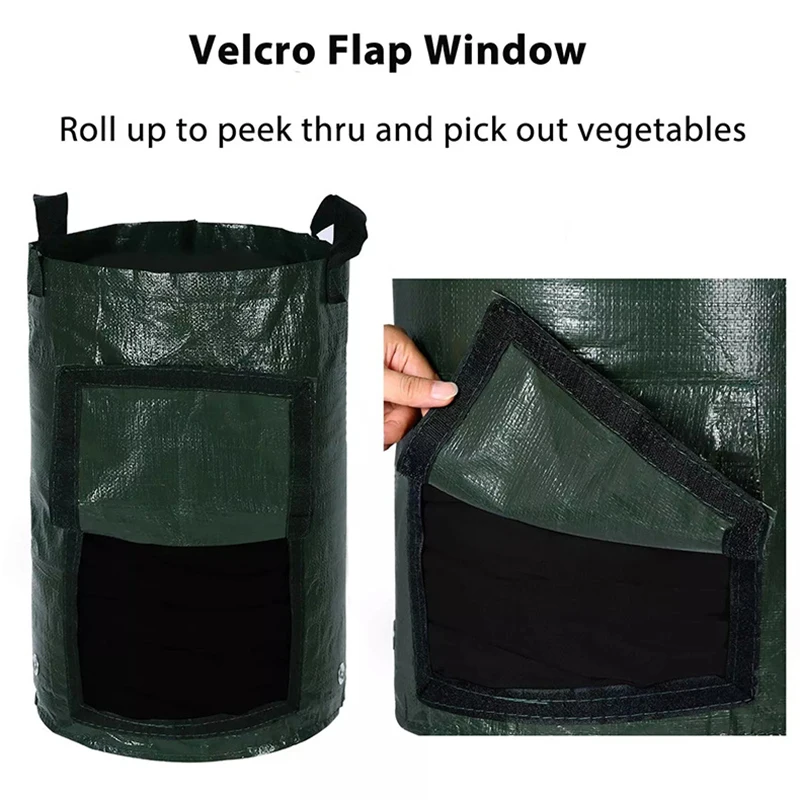 Potato Grow Bag PE Vegetable Onion Plant Bag with Handle Thickened Garden Carrot Taro Peanut Growing Bag Seedling Pot