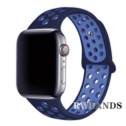 Breathable Sport Strap - 38 40 41(11 - 42)mm ML (45 navy ble lght ble)