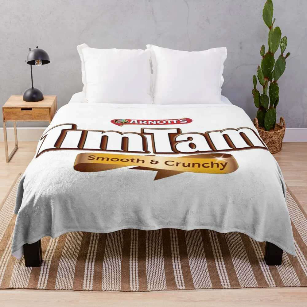 

Best Seller - Timtam Logo Throw Blanket Luxury Thicken Fleece Blanket Custom Blankets Travel Blanket Sofa Blanket With Tassels