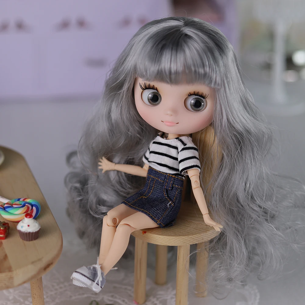 DBS 블라이스 미디 인형 1/8, 흰색 피부, 귀여운 인형, 생일 선물 장난감, 애니메이션 소녀 선물, 20cm