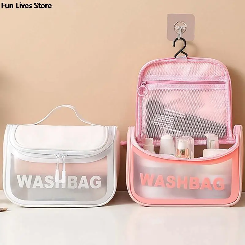 

Women's Cosmetic Bag Portable Travel Waterproof Storage Bags Large Capacity Toiletry Makeup Organizer Box Transparent Wash Pouch