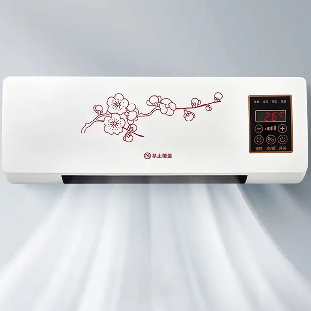 Mini Cold Air Conditioner 1800W Remote Control Wall Mounted Heater Touch Screen Electric Home Heater Cooling Heating Second Gear 2