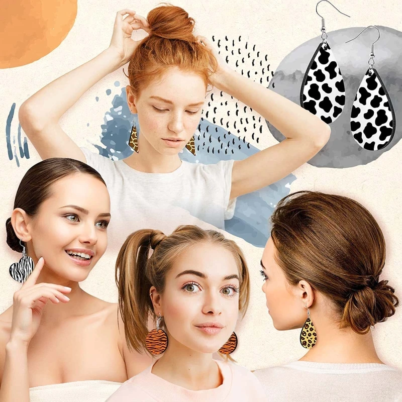 Y4QE 40Pcs Sublimation Blank Earrings Heat Transfer Earrings Unfinished Earring for Jewelry DIY Making Crafts Supplies