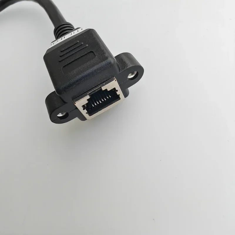 High-Speed Cat6 Ethernet Extension Cable with Screw Panel Mount Connector