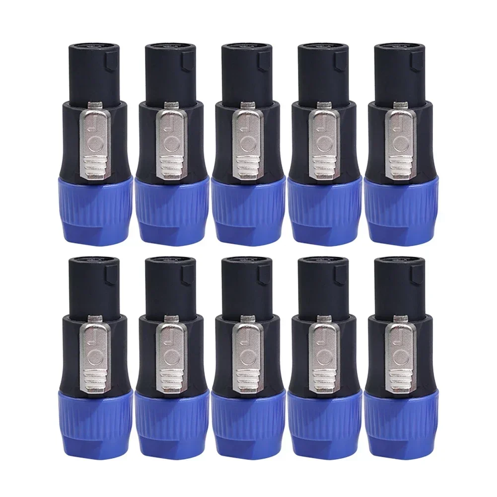 

Alloyed 10Pcs/Lot 4-Pole 4Pin NL4FC Connector Ohm Plug Speaker Audio Cable Plug Adapter 4 Pin Speakon Female Jack Accessories