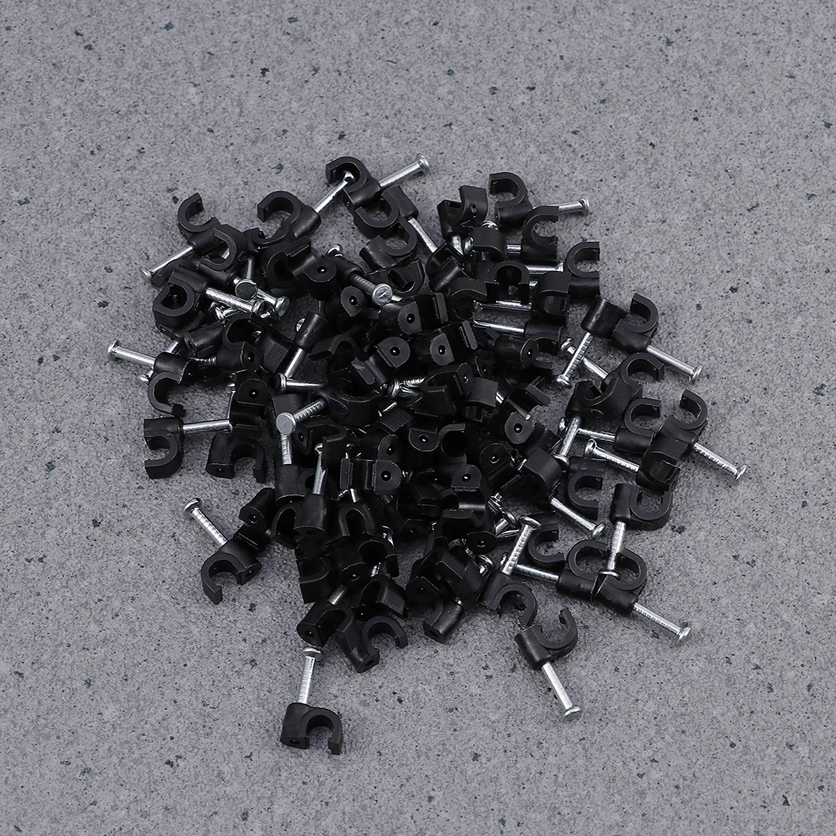 

100pcs 6mm Plastic Cable Clips Nail In Cable Clips Black Cable Nails For Cords Cord Clips For Wall Wall Wire Clips Organization