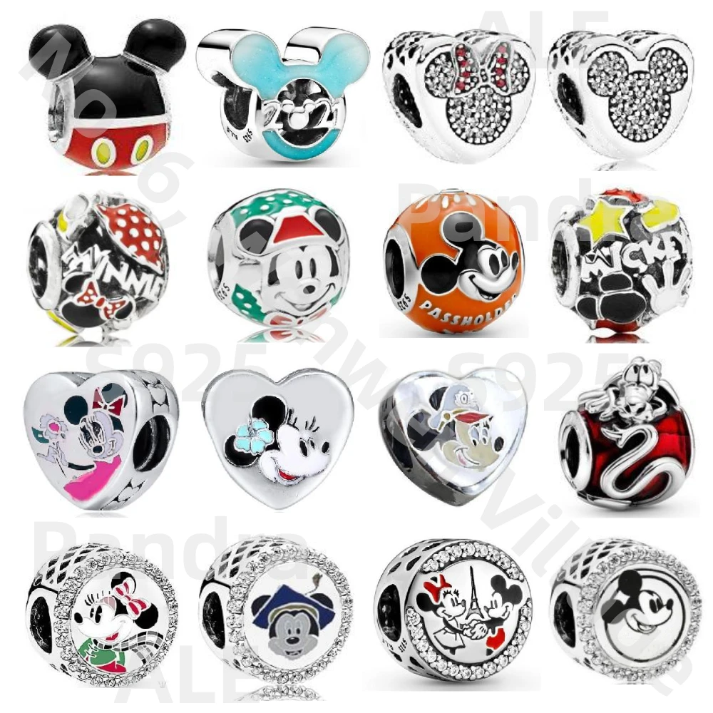 

Boutique Silver 925 meter Enamel Charm Beads Suitable for Pandora Original Bracelet DIY Women's Gift