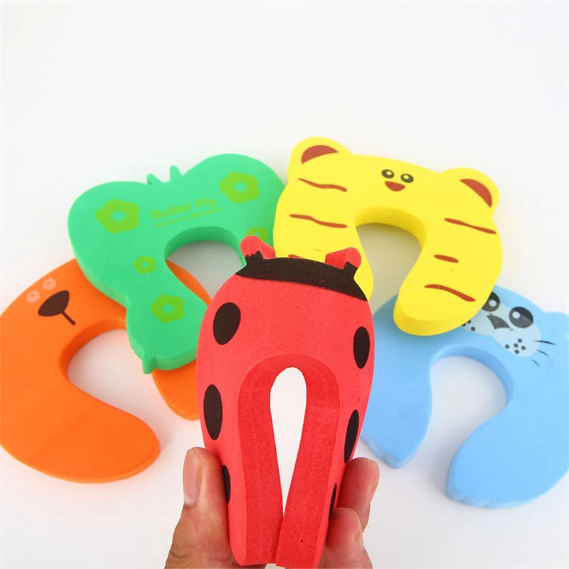 5pcs/lot Silicone Doorways Gates Decorative Door Stopper Baby Safety Care Cartoon Animal Jammer Kid Children Protection