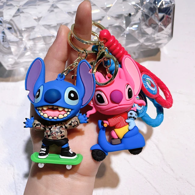 Novelty Angel Stitch Keychain Disney Accessories Bulk Wholesale Phone Bag  Ornament Jewelry Kids Gifts - AliExpress