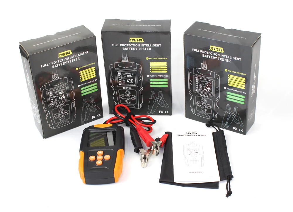 FOXSUR 12V digital Battery Analyzer car battery tester Professional Diagnostic Tool for lead-Acid battery CCA IR SOH measurement
