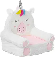 Basics Children's Plush Toddler Chair, Unicorn, Medium, Multicolor 2