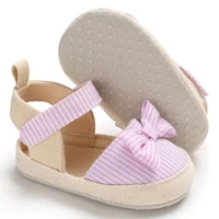 Baby Soft Sole Canvas Sandals Bowknot Flat Anti Skid Fashion Breathable Toddlers 3