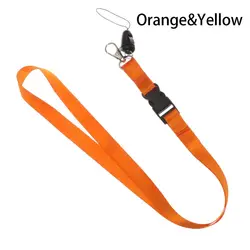 Stylish Multifunctional Lanyard for Keys, ID Cards, and Accessories (Orange - Yellow)