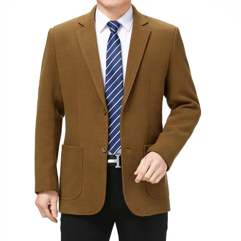 

2023 Men's Suit in Navy Wine,Camel and Grey for Spring Autumn and Winter Male Elegant Blazer Outfits
