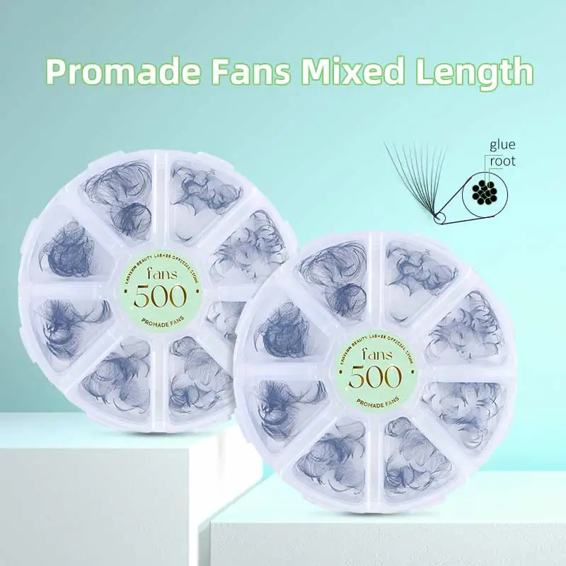 

Eastern Beauty 500 1200Fans Premade Loose Fans Mix 8-16 Loose Fan Lashes Extensions Promade Volume Fans C D CC Curl Eyelashes