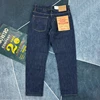 Red primary jeans for men American retro small straight tube primary dark blue pants slim trend 3