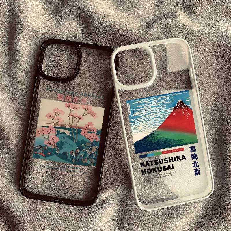Japan Series Aesthetic Scenery Transparent Phone Case Cover
