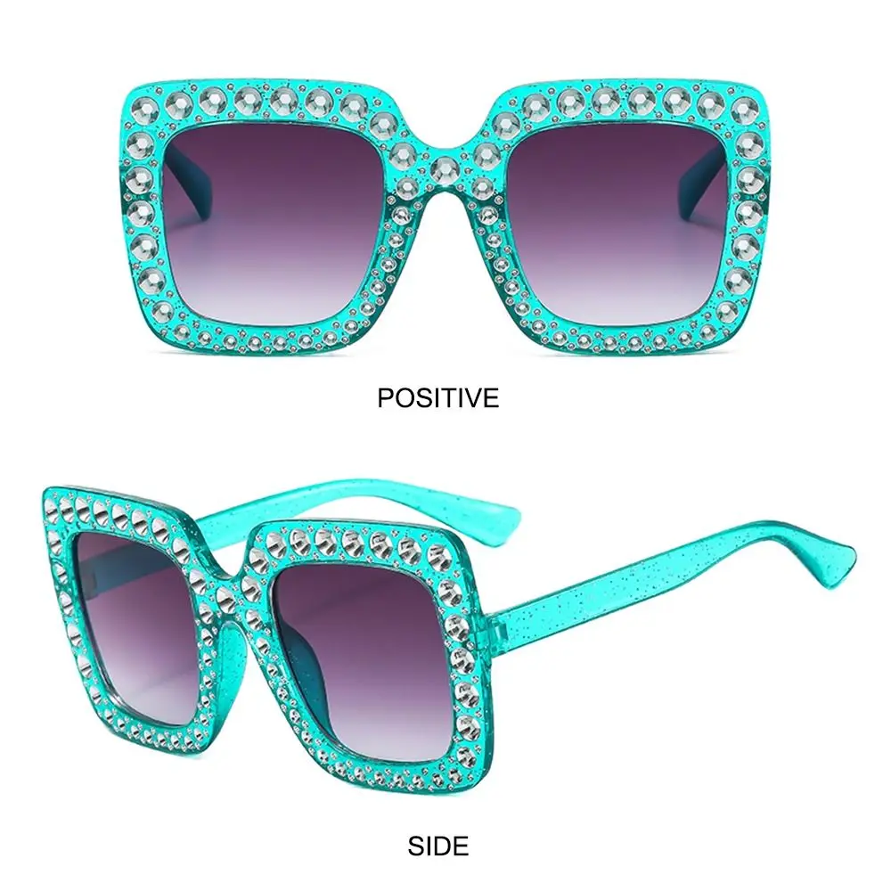 Kristall-Übergroße Sonnenbrille für Damen, Strass, quadratisch, Diamant-Sonnenbrille, Retro-Stil, großer Rahmen, funkelnde Brillen, 2025, neu – Detail 16
