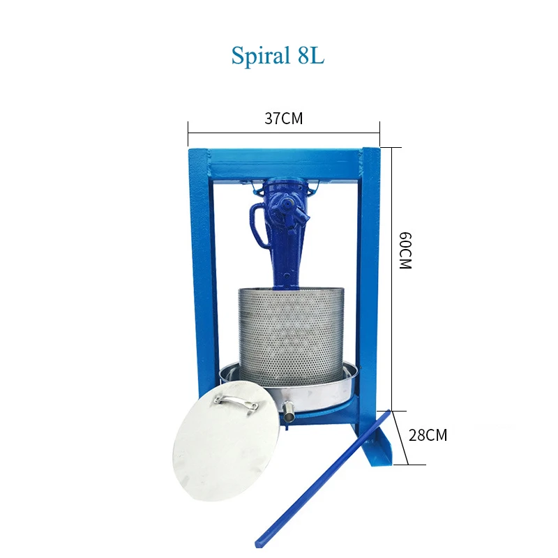 Oil Press Manual Spiral 8L Stainless Steel Household Vegetable Lard Wine Lees Medicinal Honey Juicer Processing Customization