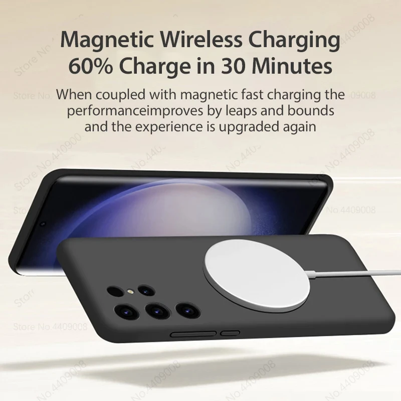 Premium Liquid Silicone MagSafe-Compatible Shockproof Case with Wireless Charging Support